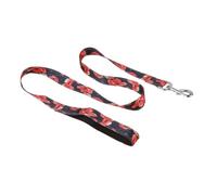 Eco Chic Recycled Dog Lead Double Sided Reflective Machine Washable Pet Leash (Poppies Navy Medium/Large)