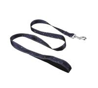 Eco Chic Recycled Dog Lead Double Sided Reflective Machine Washable Pet Leash (Stars and Moons Navy Medium/Large)