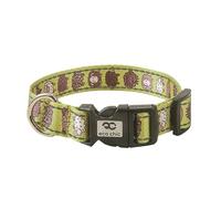 Eco Chic Recycled Reflective Dog Collar Soft Adjustable Pet Collar with Quick Release Buckle (Cute Sheep Green Medium)