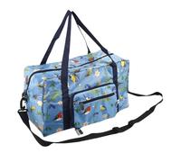 Eco Chic Recycled Small Cabin Holdall Bag, 40x20x25 for Ryanair Underseat Carry-On Luggage, Lightweight Foldable Water-Resistant Travel Duffle (RSPB Birds Blue)