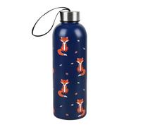 Eco Chic Reusable Thermal Bottle Stainless Steel Leakproof Insulated Water Bottle (Foxes Navy)