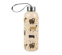 Eco Chic Reusable Thermal Bottle Stainless Steel Leakproof Insulated Water Bottle (Sheep Realism Beige)