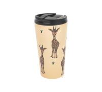 ECO CHIC Reusable Thermal Coffee Cup Stainless Steel Leakproof Insulated 330ml Travel Mug (Giraffes Beige)