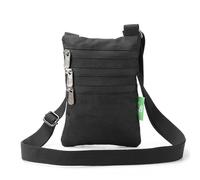 ECO CHIC Water Resistant Recycled Canvas Crossbody Phone Bag (Black)