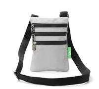 ECO CHIC Water Resistant Recycled Canvas Crossbody Phone Bag (Concrete)
