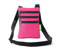ECO CHIC Water Resistant Recycled Canvas Crossbody Phone Bag (Fuchsia)