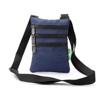 ECO CHIC Water Resistant Recycled Canvas Crossbody Phone Bag (Navy)