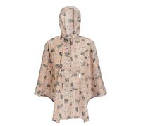Eco Chic Waterproof Foldable Adult Poncho Lightweight Reusable Raincoat with Hood (Beige sheep realism)