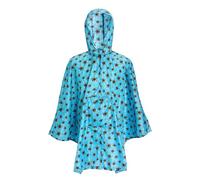 ECO CHIC Waterproof Foldable Adult Poncho Lightweight Reusable Raincoat with Hood (Bumble Bees Blue)