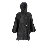 ECO CHIC Waterproof Foldable Adult Poncho Lightweight Reusable Raincoat with Hood (Ponchos Black)