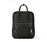 ECO CHIC Waterproof Recycled Canvas Twin Handle Backpack (Black)