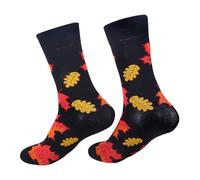 ECO CHIC Womens Bamboo Socks Breathable Hot and Cold Weather UK 4-8 Single Pair (Leaves Black)