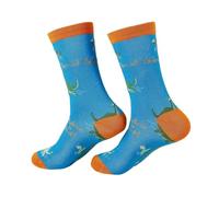 ECO CHIC Womens Bamboo Socks Breathable Hot and Cold Weather UK 4-8 Single Pair (Nessie Blue)