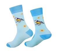 ECO CHIC Womens Bamboo Socks Breathable Hot and Cold Weather UK 4-8 Single Pair (RSPB Blue Tits)