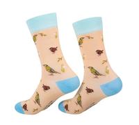 ECO CHIC Womens Bamboo Socks Breathable Hot and Cold Weather UK 4-8 Single Pair (RSPB Greenfinch)