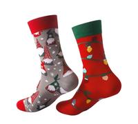 ECO CHIC Womens Christmas Cotton Socks Novelty Xmas Gift UK 4-8 Single Pair (Elves)
