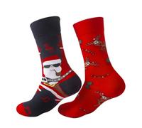 ECO CHIC Womens Christmas Cotton Socks Novelty Xmas Gift UK 4-8 Single Pair (Funky)