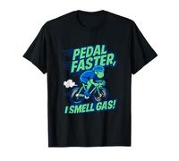 Eco Cycling Humor Pedal Faster I Smell Gas Design T-Shirt