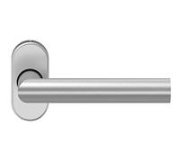 ECO D 310 FS Door Handle on Oval Rosette Door Handle for Fire Doors Matte Stainless Steel
