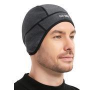 Eco-daily Winter Cycling Skull Cap for Men Women Helmet Liner Windproof Thermal Fleece with Ears Covers and Glasses Slots Under Helmet Cap for Cycling Running Skiing Outdoor Sports