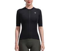 Eco-daily Women's Short Sleeve Cycling Jersey Top for Road Bike Black