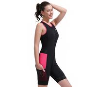 Eco-daily Women's Sleeveless Tri Suit 3D Padded One Piece for Triathlon