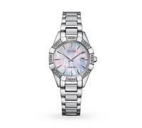Citizen Ladies' Stainless Steel Diamond Set Eco-Drive Watch EW265 Mother Of Pearl