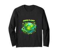 Eco Earth Nature Leaves Planet Sustainability Design Long Sleeve T-Shirt
