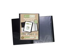 eco-eco 12 x A3 50% Recycled 10 Pocket Black Folder Presentation Display Book