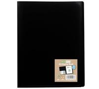 eco-eco A3 100% Recycled 40 Pocket Black Flexible Cover Portfolio Book Folder Display Book, eco193
