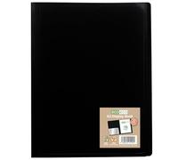 eco-eco A3 100% Recycled 60 Pocket Black Flexible Cover Portfolio Book Folder Display Book, eco194