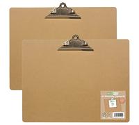 eco-eco A3 Landscape Masonite Strong Clipboard with Heavy Duty Metal Clip, eco120x2