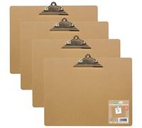 eco eco A3 Landscape Masonite Strong Clipboard with Heavy Duty Metal Clip, eco120x4