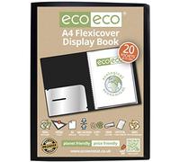 eco-eco A4 100% Recycled 20 Pocket / 40 View Black Flexicover Display Book by eco-eco