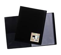 eco-eco A4 100% Recycled 60 Pocket Black Flexible Cover Portfolio Book Folder Display Book, eco114