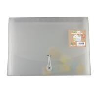 eco-eco A4 50% Recycled 13 Clear Pocket Clear Cover Expanding File Organiser - Document Folder - Printed Index Tabs, eco195