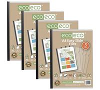 eco-eco A4 50% Recycled Bag 20 Easy Slide Files, Clip bar Project Report Files, eco051x4 Black