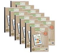 eco-eco A4 50% Recycled Bag 60 Easy Slide Files, Clip bar Project Report Files, eco051x12 Black