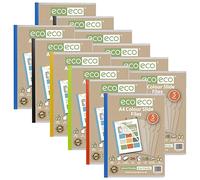 eco-eco A4 50% Recycled Bag 60 Easy Slide Files, Coloured Clip bar Project Report Files, eco117x12