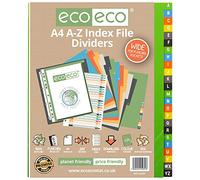 eco-eco A4 50% Recycled Set 24 A-Z Wide Index File Dividers
