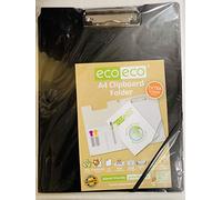 ECO ECO A4 CLIPBOARD Folder with Extra Storage Pockets (Black)