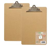 eco-eco A4 Masonite Strong Clipboard with Heavy Duty Metal Clip, Pack of 2, eco119x2