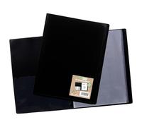 eco-eco A5 100% Recycled 10 Pocket Black Flexible Cover Portfolio Book Folder Display Book, eco162