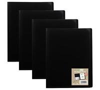 eco-eco A5 100% Recycled 20 Pockets Black Flexible Cover Portfolio Book Folder Display Book, eco015x4