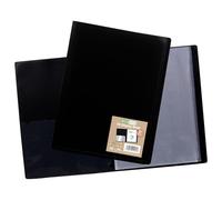 eco-eco A5 100% Recycled 80 Pocket Black Flexible Cover Portfolio Book Folder Display Book, eco164