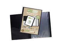 eco-eco A5 50% Recycled 10 Pocket Black Folder Presentation Display Book