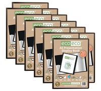 eco-eco A5 50% Recycled 20 Pocket Presentation Display Book Folder (Pack of 12), eco001x12
