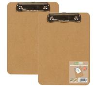 eco-eco A5 Masonite Strong Clipboard with Low Profile Metal Clip, eco118x2