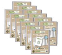 eco-eco A5 Size 50 Percent Recycled 40 Pocket Clear Presentation Display Book, Storage Case Portfolio Art Folder with Plastic Sleeves, Pack of 12, eco128x12