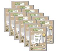 eco-eco A5 Size 50 Percent Recycled 60 Pocket Clear Presentation Display Book, Storage Case Portfolio Art Folder with Plastic Sleeves, lot de 2 , eco131x 2
